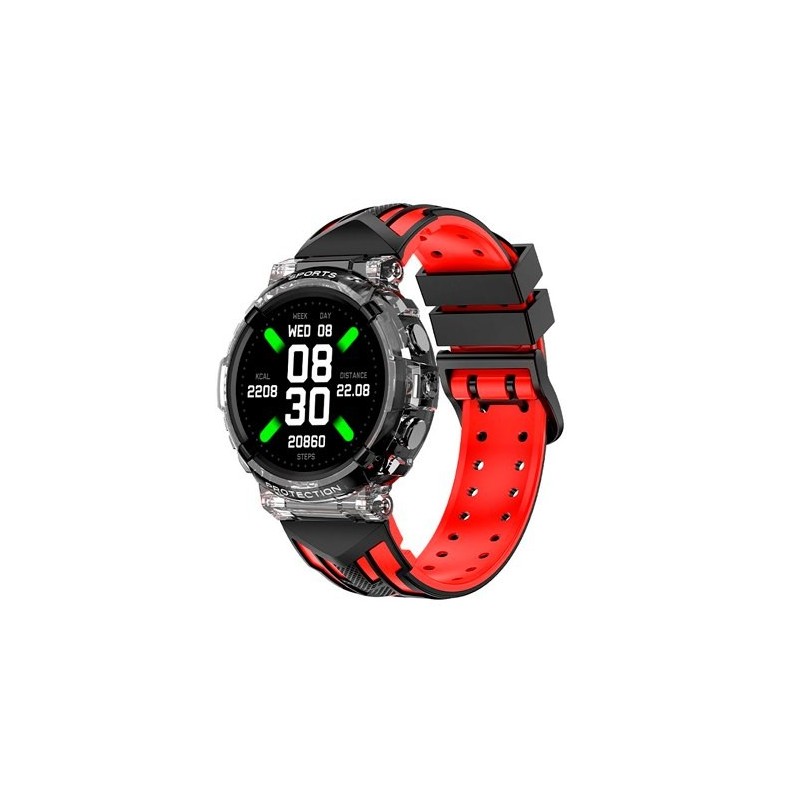 smartwatch cool clever negro 1.27  correa silicona 22mm ip67 bluetooth 5.0