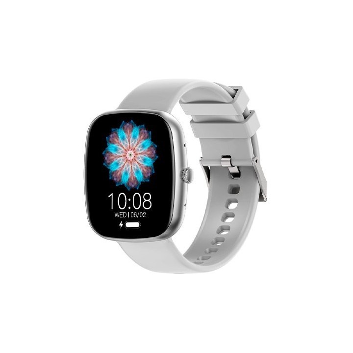 smartwatch cool border gris 1.83  correa silicona 22mm ip67 bluetooth 5.3