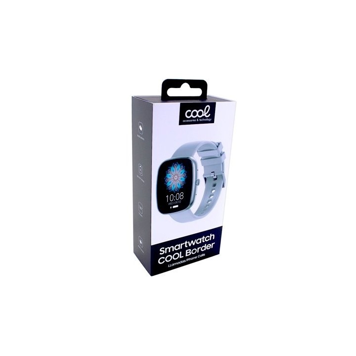 smartwatch cool border gris 1.83  correa silicona 22mm ip67 bluetooth 5.3