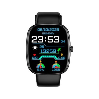 smartwatch cool border negro 1.83  correa silicona 22mm ip67 bluetooth 5.3