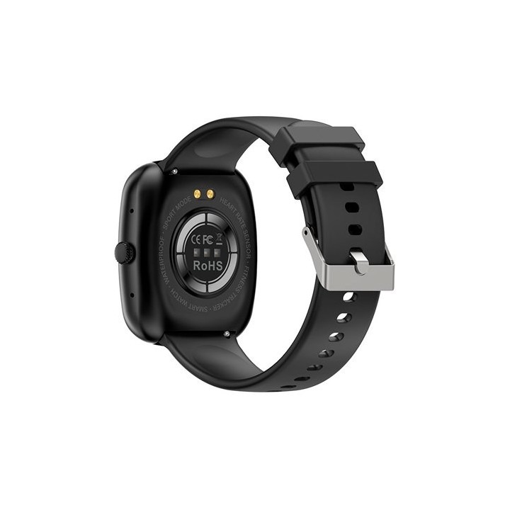 smartwatch cool border negro 1.83  correa silicona 22mm ip67 bluetooth 5.3