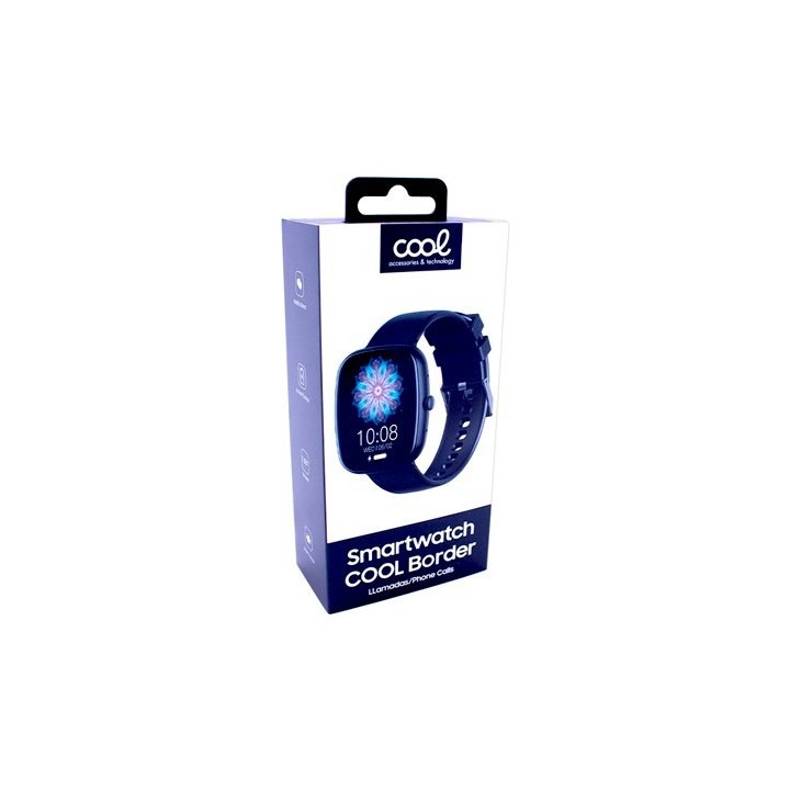 smartwatch cool border negro 1.83  correa silicona 22mm ip67 bluetooth 5.3