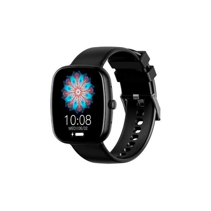 smartwatch cool border negro 1.83  correa silicona 22mm ip67 bluetooth 5.3