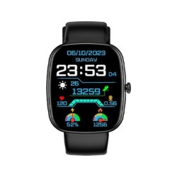 smartwatch cool border negro 1.83  correa silicona 22mm ip67 bluetooth 5.3