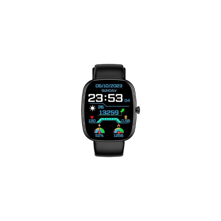smartwatch cool border negro 1.83  correa silicona 22mm ip67 bluetooth 5.3