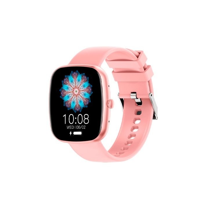 smartwatch cool border rosa 1.83  correa silicona 22mm ip67 bluetooth 5.3