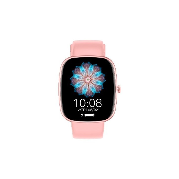 smartwatch cool border rosa 1.83  correa silicona 22mm ip67 bluetooth 5.3