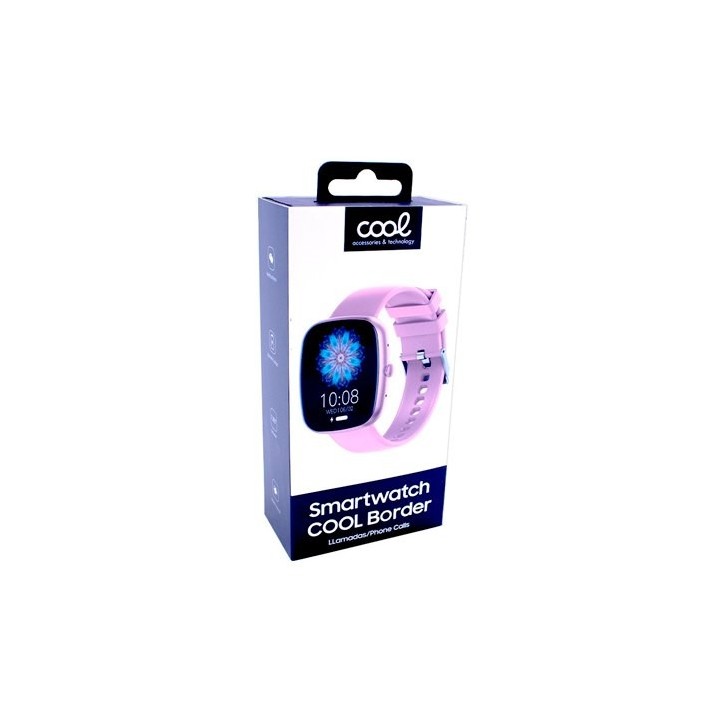 smartwatch cool border rosa 1.83  correa silicona 22mm ip67 bluetooth 5.3