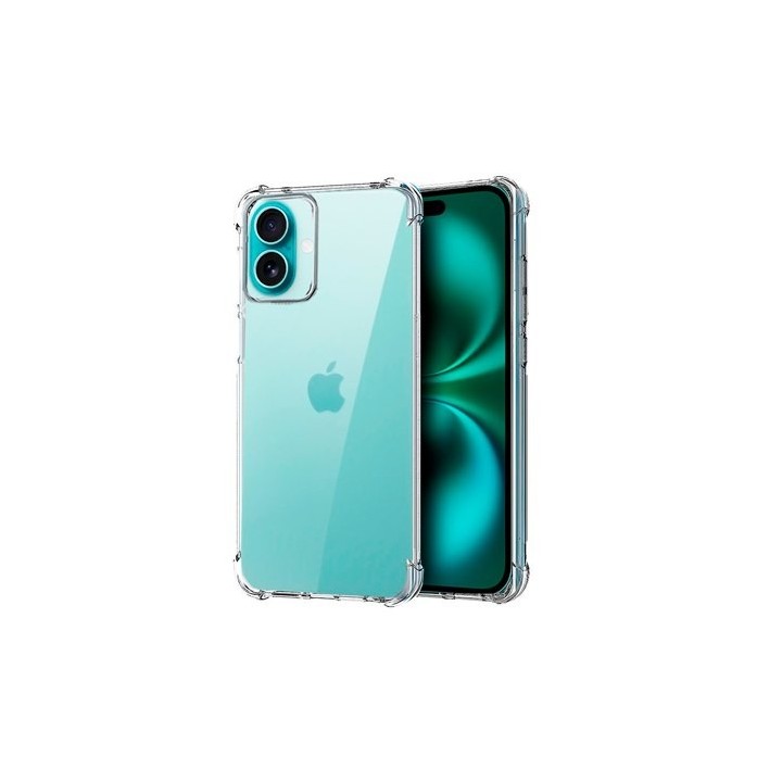 funda cool iphone 16 plus transparente antishock esquinas reforzadas