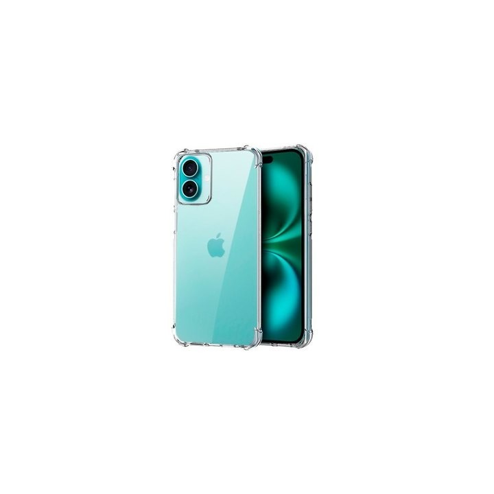 funda cool iphone 16 plus transparente antishock esquinas reforzadas