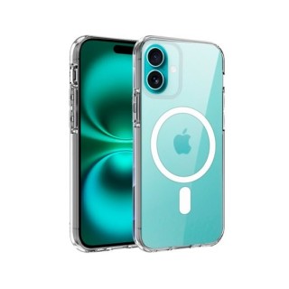 funda cool iphone 16 plus magnetica transparente transparente compatible cargador magnetico