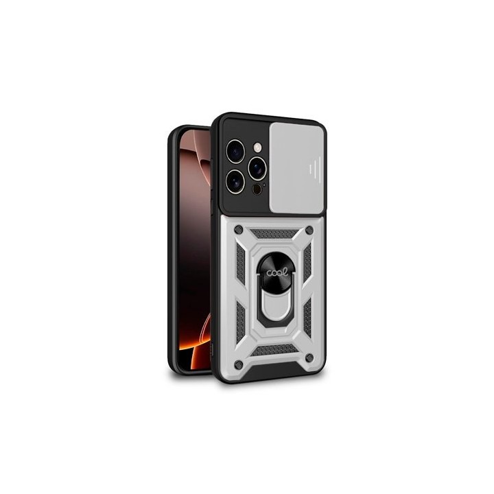 funda cool iphone 16 pro max hard ring plata anillo sujecion iman refuerzo extra