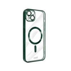 funda cool iphone 16 magnetica verde transparente borde verde compat c.magnetico