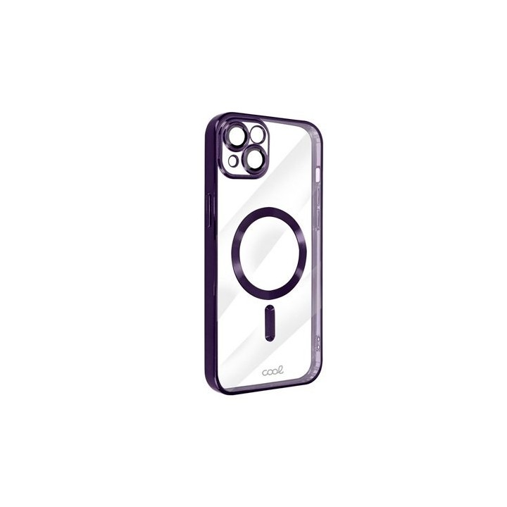 funda cool iphone 16 plus magnetica violeta transparente borde violeta compat c.magnetico
