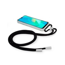 funda cool samsung galaxy a16 cordon negro transparente cordon 150cm esquinas reforzadas