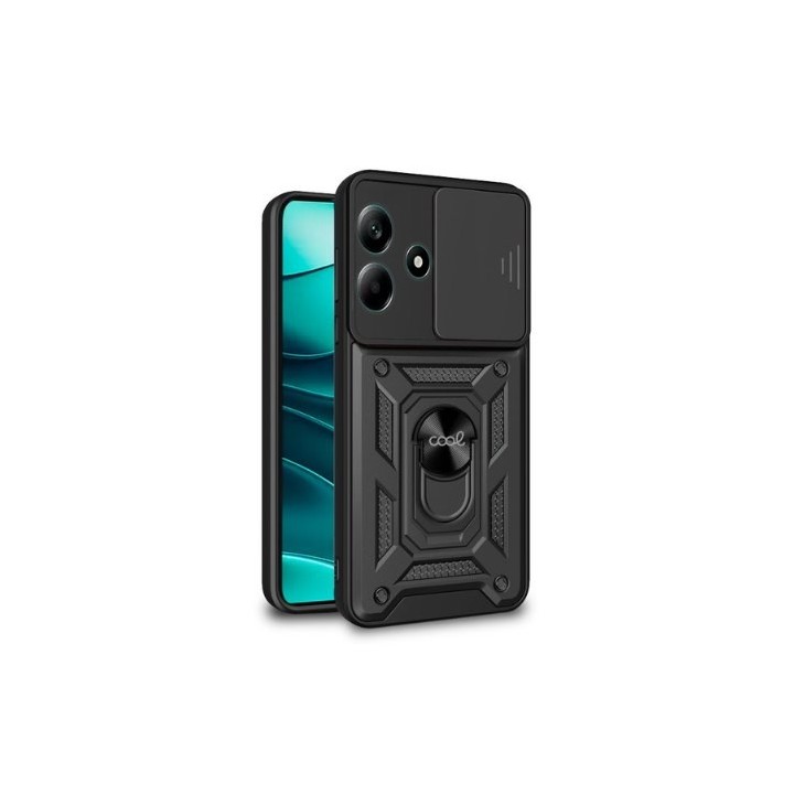 funda cool xiaomi redmi note 14 5g hr negro anillo sujecion iman refuerzo extra