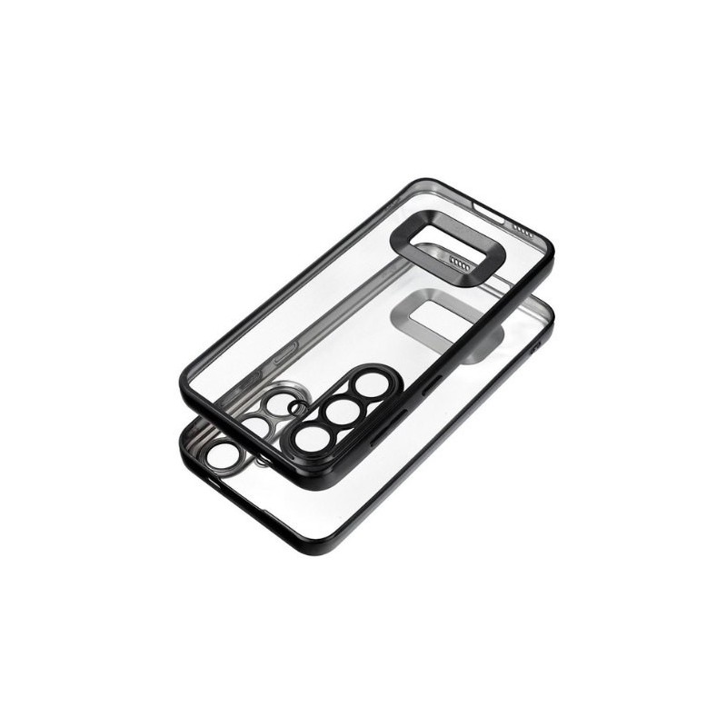 funda cool xiaomi redmi note 14 5g negro transparente borde metalizado