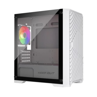 keep out caja m-atx xc-220w 4fans usb3.0 white