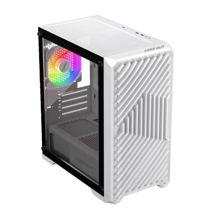 keep out caja m-atx xc-220w 4fans usb3.0 white