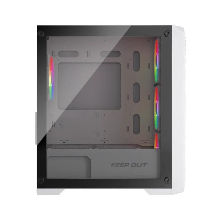 keep out caja m-atx xc-220w 4fans usb3.0 white