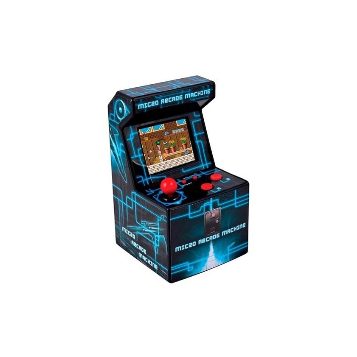 consola retro ital mini arcade 250 blue pantalla 2.5  pilas aa 250 juegos