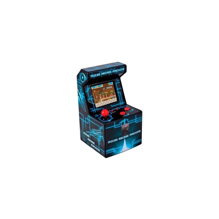 consola retro ital mini arcade 250 blue pantalla 2.5  pilas aa 250 juegos