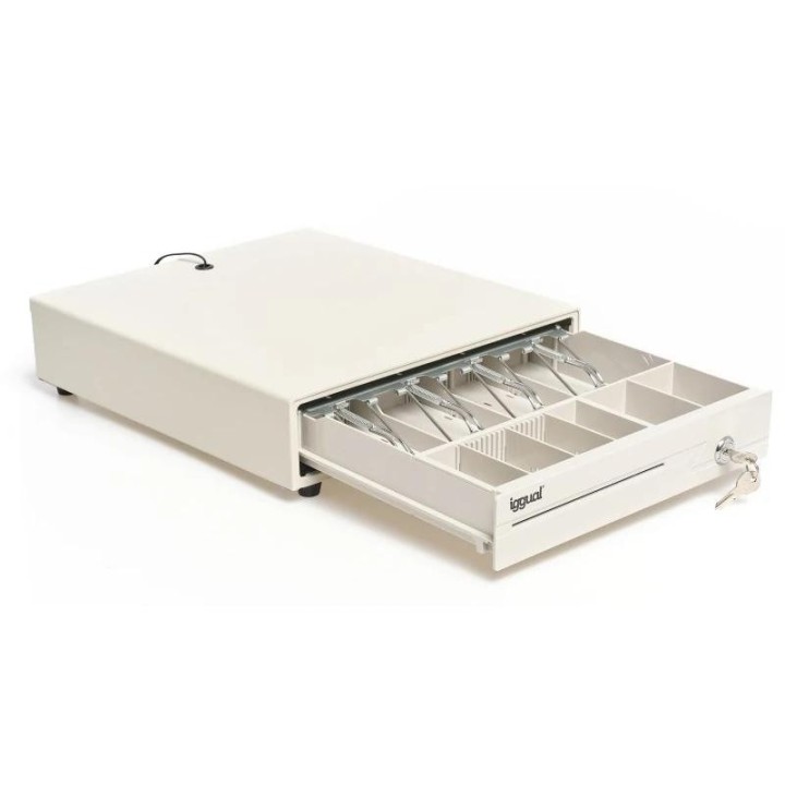 iggual cajon portamonedas iron-10w 38cm 4+6 blanco