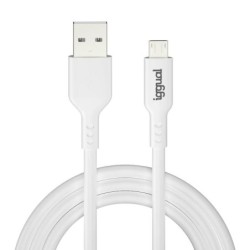 iggual cable usb-a/micro-usb 100 cm blanco