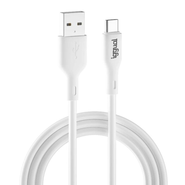 iggual cable usb-a/usb-c 100 cm blanco q3.0 3a