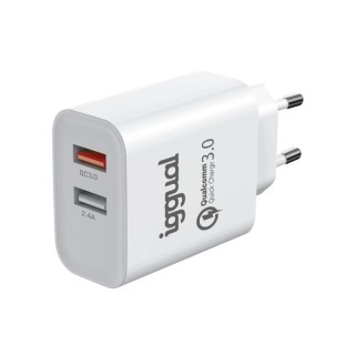 iggual cargador doble 2xusb carga rapida qc3.0 30w