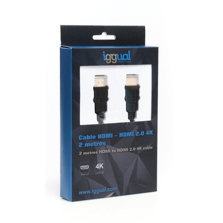 iggual cable hdmi - hdmi 2.0 4k 2 metros negro