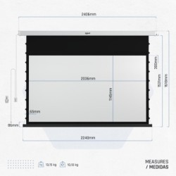 iggual pantalla elec tensionada 16:9 92 203x114cm