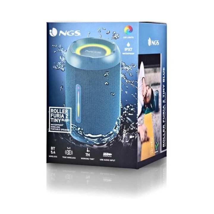 ngs  altavoz furia 2 blue bt rgb ipx7