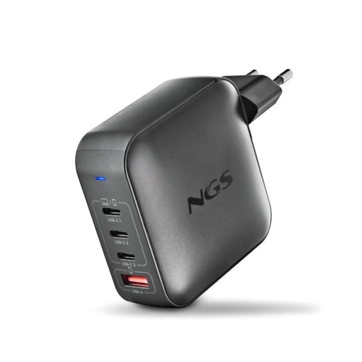 ngs cargador ultrarapido165w 4 puertos 3usb-c 1 us