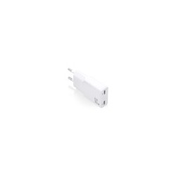 cargador aisens gan ultra delgado 30w 2xusb-c pd3.0 qc4.0 blanco