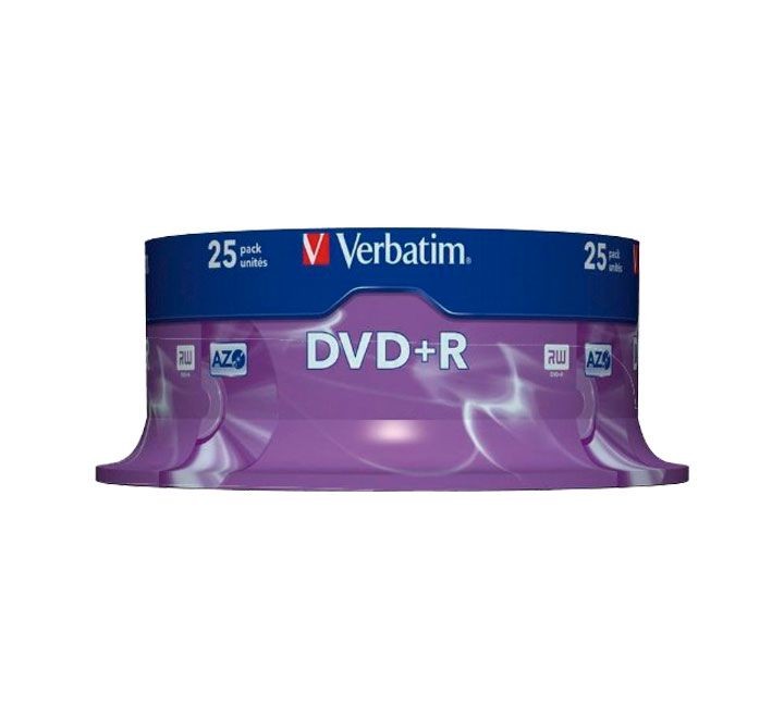 bob. 25 dvd+r verbatim 4.7gb 16x spindle 43500