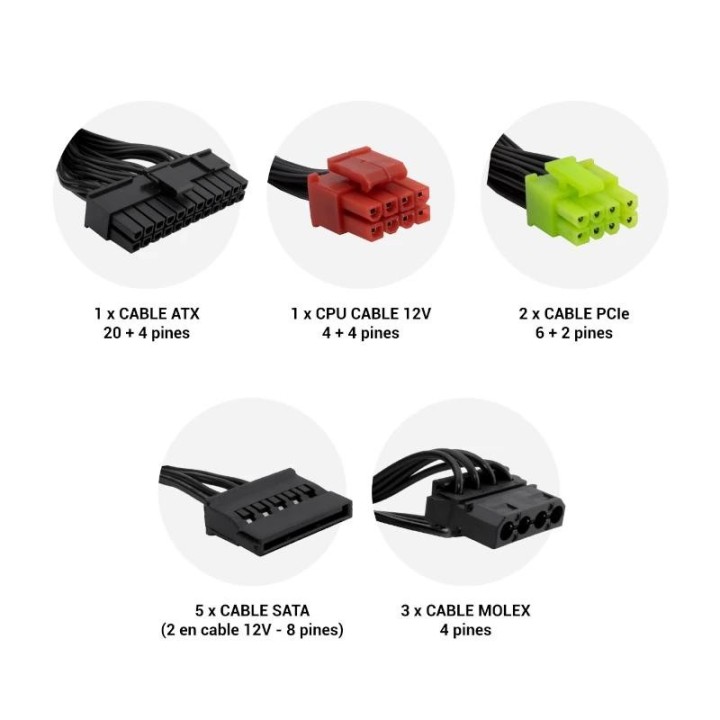 coolbox gaming fuente alimentacion 600 w 80+bronze