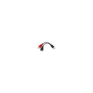cable aisens usb 2.0 a/m+a alimentacion/m-a/h negro 15cm