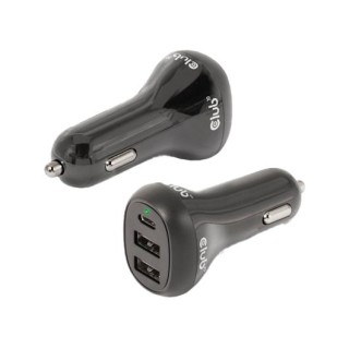 cargador de coche club3d para portatil 36w 2xusb-a 1xusb-c