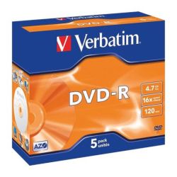 Verbatim Pack 5u. Dvd-r 16x...