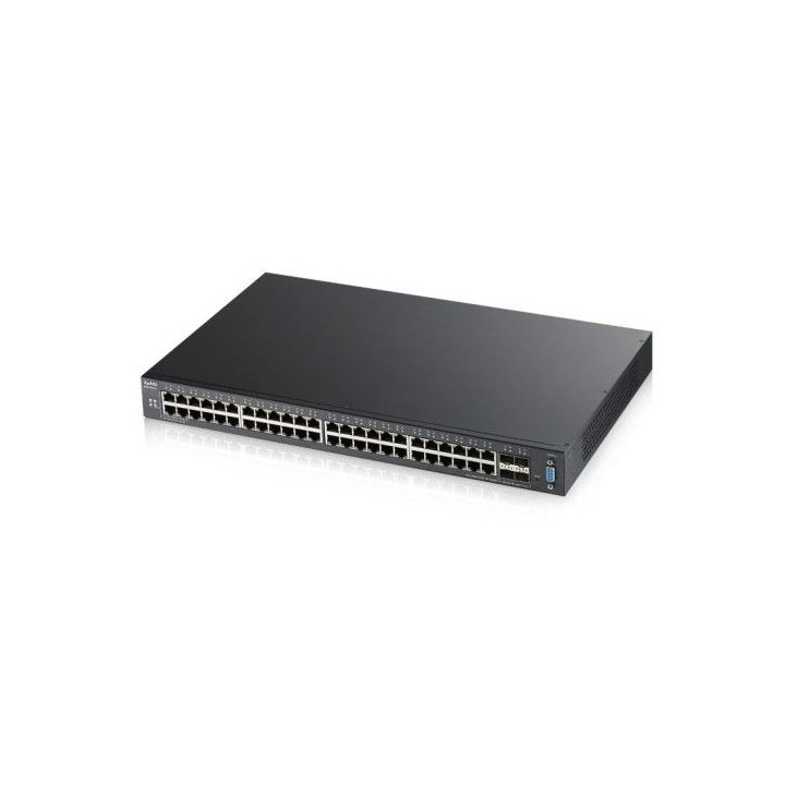 zyxel xgs2210-52 gestionado l2 gigabit ethernet (10/100/1000) 1u negro
