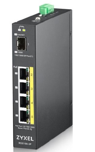 zyxel rgs100-5p no administrado l2 gigabit ethernet (10/100/1000) energia sobre ethernet (poe) negro