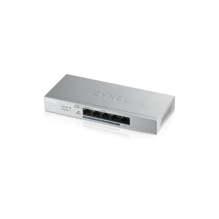 zyxel gs1200-5hp v2 gestionado gigabit ethernet (10/100/1000) energia sobre ethernet (poe) gris