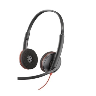 poly auriculares poly blackwire 3220 estereo usb - c + adaptador usb - c - a (bulk)