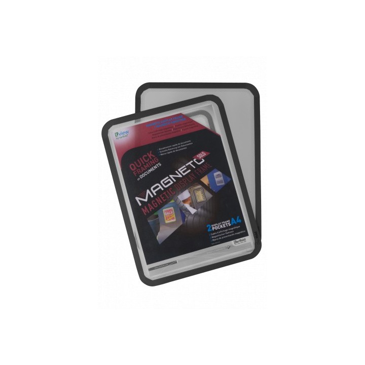 tarifold pack de 2 marco magnetico magneto solo a4 negro tarifold 195037