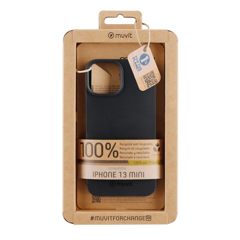 muvit funda muvit recycletek para apple iphone 13 mini negra