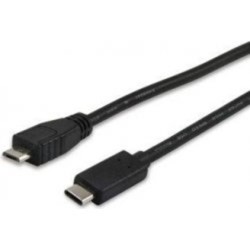 equip cable usb tipo c a micro usb tipo b equip 1m -  macho - macho -  negro