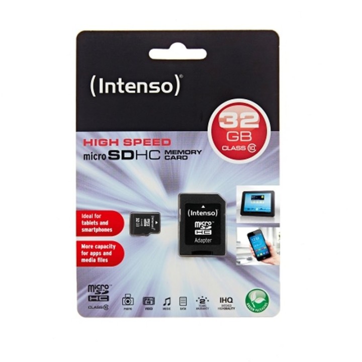 intenso 3413480 micro sd clase 10 32gb c/adapt