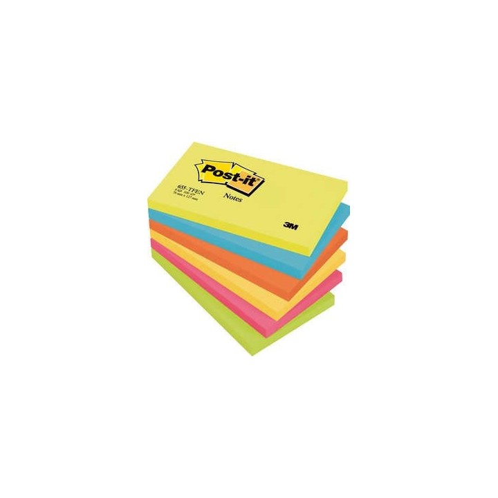 post-it pack 6 blocs 100 hojas notas adhesivas 76x127mm coleccion energetic 655-tfenn post-it 710017
