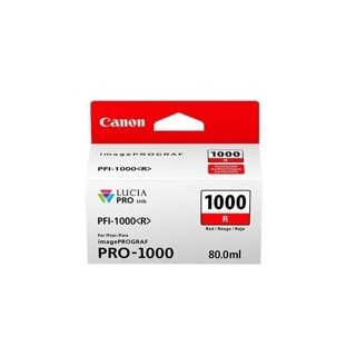 canon cartucho canon pfi - 1000r rojo pro - 1000